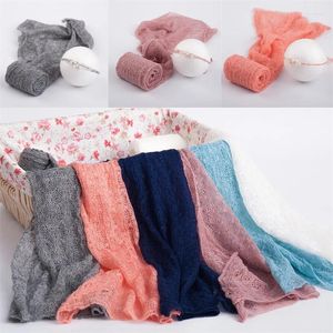 Decken Baby Po Wrap Kinder Mohair Strick mit Kopfschmuck