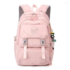 Mochila China dobrável fofa infantil desenho animado bolsa escolar reflexiva para menina