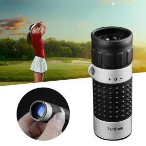 Aids Mini 7x Magnifying Telescope Monocular Crosshairs Rangefinder Differentiation line for Hunting Golf Hiking Bird Watching Travel