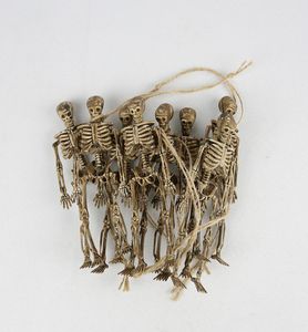 8PCS興味深いスケルトンクリスマスプロッププラスチックプラスチックの生涯の人間の骨スカルフォグラインホラーハロウィーンパーティー装飾Y2010069173065