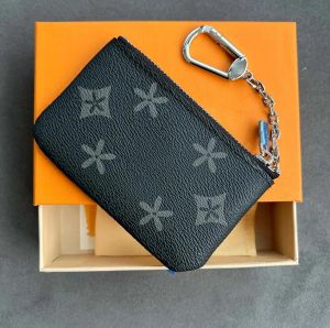 Tasarımcılar Luxurys Cüzdanlar Anahtar Koruma Pochette Cles Kadınlar Erkek Ring Kredi Kartı Tutucu Para Çantaları Mini Cüzdan Çantası