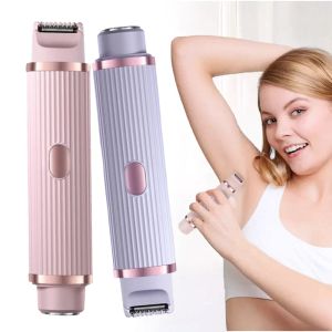 Epilator Electric Women Bikini Trimmer 2 i 1 Double Head Pubic Hair Trimmer For Private Parts Personliga kvinnor Razor Shaver Waterproof