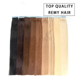 エクステンションMRSHAIR CUTICLE REMY TAPE IN HUMAN HAIR EXTENSIONSリアルな自然な髪の肌の皮膚髪の髪の拡張高品質の10pcs/pack