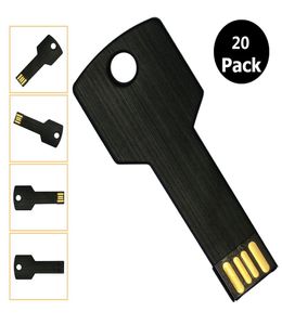 Bulk 20 unità flash USB da 1 GB con chiave in metallo da 20 pezzi, supporti vuoti, memory stick flash per computer portatile, tablet, pen drive con memoria per pollice M9752240