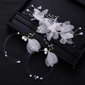 Tiaras Trendy Princess Crystal Pearl Opaska na głowę Nakrywa nałogów kwiatowe włosy biżuteria