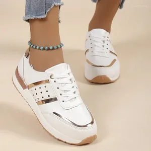Casual Shoes Fashion Lightweight All-Match Leather Sneakers Women Simple Running Female Versatile Outdoor Sport Ladies