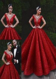 2019 Luxury Prom Dresses Off the Shourdent The Aphlequed Ruffle Length Dubai Arabic Dress Party Wear Quinceanera Dre4998167