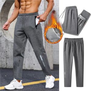 Calças outono e inverno Novos homens lã de lã Sports calças correndo Calças Exercício Fitness jogging calça calça casual quente masculino macho