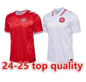 2024 Maglia da calcio Danimarca 24 25 euro ERIKSEN HOME ROSSO AWAY BIANCO KJAER HOJBJERG CHRISTENSEN SKOV OLSEN BRAITHWAITE DOLBERG magliette da calcio66