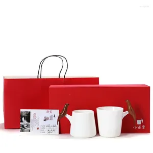Muggar kinesiska bröllopsteceremonin Set Paper Cup Travel Ceramic Cups House Warming Gift Tazas de Cafe Creativas C