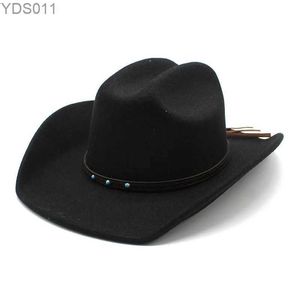 Ampla Brim Chapéus Bucket Mens Cap Cowboy Cowgirl Acessórios Luxo Elegante Mulheres Chapéus Jazz Country Hat Golf Caps Fedora Novo Cavalheiro 240319