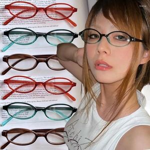 Sunglasses Retro Blue Green Oval Small Frame Glasses Women Anti Light Fashion Y2k Style Eyeglasses Myopic