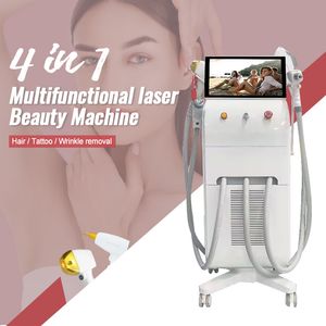 Máquina estética da remoção do cabelo do laser do diodo do ND Yag 808nm do IPL do equipamento da beleza do aperto da pele da medicina estética 4 em 1 para toda a cor da pele