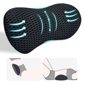 Kasney Lumbal Support Pillow, kudde för smärtlindring med låg rygg, ergonomisk strömlinjefält, kontorsstol, återfödning och säng (svart)