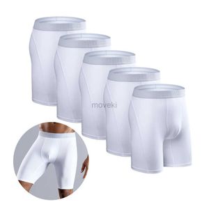 Mutande BONITOS 5 pezzi Confezione da uomo Boxer Gamba lunga Boxer da uomo Intimo da uomo Mutande da uomo in cotone naturale Pantaloncini da boxer sexy Intimo di marca superiore 24319