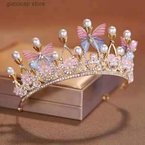 Tiaras Itacazzo Gelin Money Gold-Renour Dreamed Style Zarif Bayanlar Düğün Taç Y240319