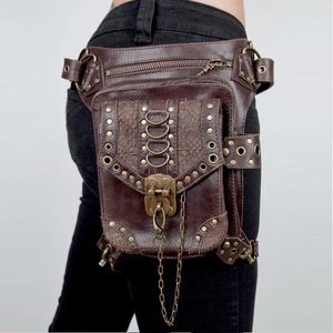 Rucksack Damen Steampunk Hüfttasche Gürteltasche Schulter Umhängetasche Motorrad Bein Hüfte Holster Reisetasche Wandern Sport Geldbörse