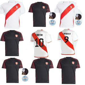 2024 Peru Soccer Jerseys home away PIZARRO FALFAN GUERRERO SOLANO FLORES CUBILLAS LAPADULA LUIS LBERICO Fans Version boys 23 24 football shirt men kit