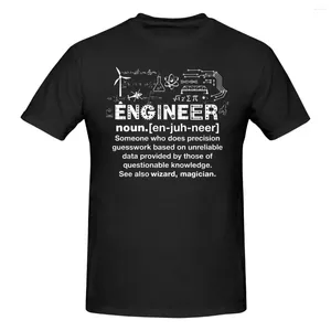 Camisetas masculinas Engenheiro Humor Definição Camisa Vintage Tamanho Grande Algodão Crewneck Personalizado Manga Curta Camiseta