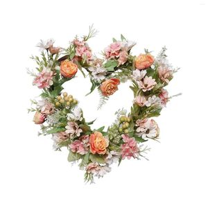 装飾的な花人工花輪秋の装飾オールシーズンズフロントドアガーデンポーチリビングルームの装飾のための花輪