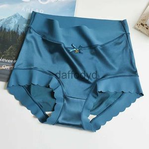 Women's Panties Sexy Women Panties Ice Silk Satin Briefs Seamless Underwear High Waist Pants Comfort Lingerie Female Underpants 240319