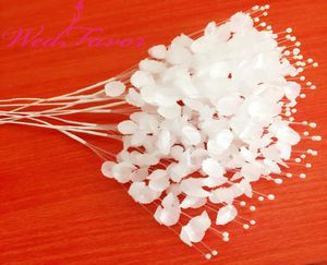 100pcs White 28cm Handmade Pearl Bead Spray Wire Stems Wedding Flower Bouquet Bridal Hair Garland Corsage Decoration Accessories1421379