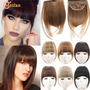 Parrucche sintetiche Frangia MEIFAN Frangia corta sintetica Posticci Capelli neri Donna Frangia naturale corta Capelli finti Clip in frangia Parrucchino 240328 240327