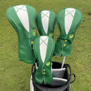 AIDS Golf Club Head Cover, 1, 3, 5 UT, trähuvudskydd, rak, halv rund putter, PU vattentät, skyddande täckning