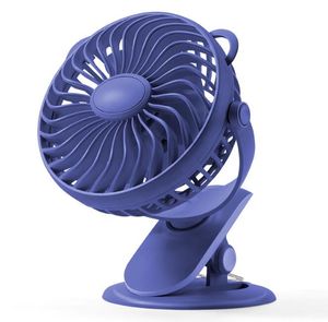Outdoor Camping USB Rechargeable Fan Three-Speed Fan 360° Rotatable Head for Office Room Adjustable Clip Mini Desk Table Fan