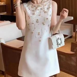 Women's Dress Designer's New Diamond Studded Bead Dress Fashionable and Elegant kjol