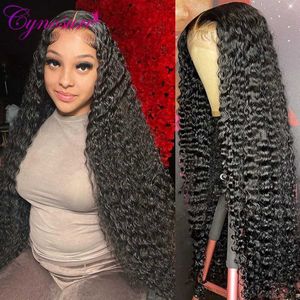 Synthetic Wigs Synthetic Wigs Cynosure Deep Wave Frontal Wig 13x6 HD Lace Frontal Human Hair Wigs For Women Preplucked Deep Curly Lace Front Human Hair Wigs 240327