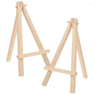 Hooks 2pcs Mini Wood Easel Tabletop Display Easels Card Po Frame Stand For Home Office