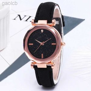 Relógios de pulso femininos relógio casual redondo estrela dial relógios de pulso com pulseira perfurada casual feminino relógios de pulso 24319