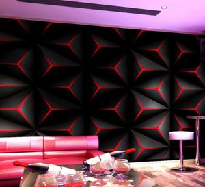 Wallpapers KTV Wallpaper Karaoke blinkende Wandverkleidung 3D Stereo reflektierende Gitter geometrische Muster Theme Box Hintergrundpapier5355293