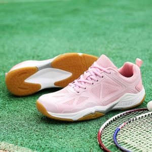 Shoes 2021 Luxury Pink Badminton Shoes Women Men Anti Slip Volleyball Sneakers Ladies Tennis Shoes Quality Badminton Sneakers Man