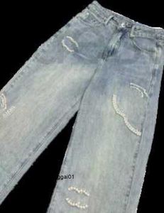 Kvinnors jeans designer xiao xiang tian si sommar tunt europeiska modemärke litet högt ljus lyxiga höga midja breda ben byxor b4fb