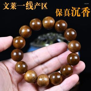 Strand agarwood mão corda material antigo brunei log fidelidade 108 contas budistas à mão para fabricantes masculinos e femininos