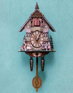 Wall Clocks Cuckoo Clock Handicraft Vintage Wooden Tree House For Bedroom Living Room School Office9996715