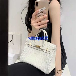 Tygväskor Himalaya Crocodile Handbag äkta Himalayan Womens Bag är bara 30 samma väska gradientkrokodilmönster Platinum Bag 2024 Ny Lea Have Logo Hbtfe6