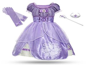 4 stilar lila flickor sofia prinsessan kostym barn 5 lager blommig sophia festklänning flicka för halloween fancy klänning uppdräkt c2437124