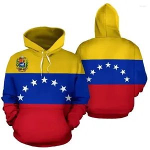 Herrtröjor 3d tryckt venezuela flagga hoodie mode casual lös pullover tröja för män kvinnor streetwear sudaderas para hombres