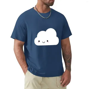 Polo da uomo T-shirt Happy Kawaii Cloud Taglie forti T-shirt anime slim fit da uomo Edizione pesi massimi Nera