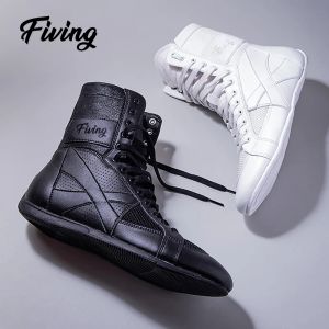 Обувь Fiving Boxing Shoes Мужская борьба обувь борьба с борьбой с Sanda Sicky Gym Short Tube High Top Shoes