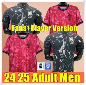 2024 2025 Sydkorea Soccer Jerseys Red Black Son Hwang Kim Hwang Lee National Team 24 25 Football Shirt Men Kids Kit Set Home Away Men Uniform Fan Player Version