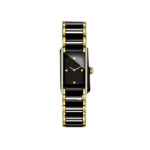新しいファッションマンウォッチクォーツムーブメントセラミック時計女性の女性用腕時計ダイヤモンドベゼルRD12267S