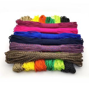 Paracord 328ft 100ft 3mm Paracord Lanyard Rope Parachute Cord Hiking Camping Clothesline Tactical Bracelet Accessory Bracelet One Core