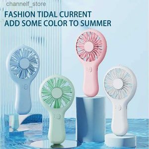 Electric Fans Handheld small fan cooler portable small USB charging fan mini silent charging table dormitory office student gift durableY240320