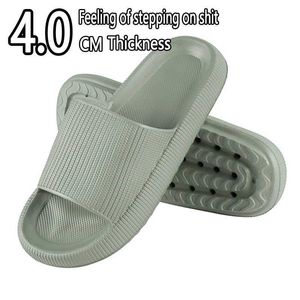 Terlik Leopar Kadınlar Yaz Sandalet Bulut Kalın Platform Banyo Erkekler için Flip Flops Kapalı Slip Anti-Slides016FA7 H240322