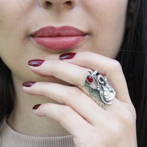 Vintage Hand Carved Elephant 14K Gold Ring for Women Girl Statement Design Finger Rings Charm Female Jewelry Party Gifts