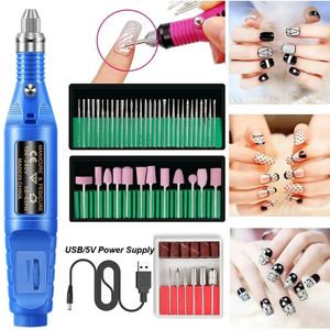 2024 Electric Nail Drill Machine Set Sliputrustningsbruk för manikyr Pedicure Professional Stark nagelpoleringsverktyg LEHBS-011P